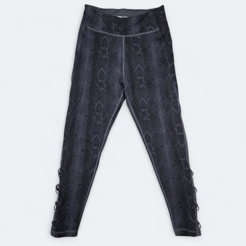 Victoria’s Secret Snakeskin Mesh Lace-Up Leggings Blue Size M